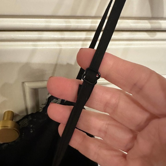 Tobi Women’s Black Lace Prom Formal Maxi Slip Dress High Slit - Picture 4 of 9